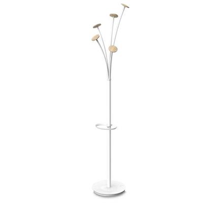Appendiabiti a 5 posti 175cm bianco/legno chiaro Festival BC Alb