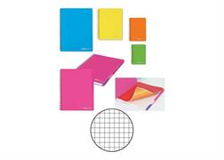 Quaderno maxi spirale ppl TINTA UNITA c/fori 5mm 80fg 98939