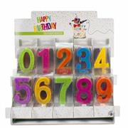 Candele compl. numeri c/glitter Ediglam