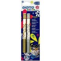 Pennarello giotto decor metal blister 2 pezzi oro/argento