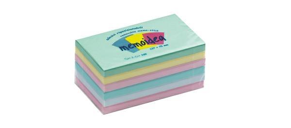 Bl 100 fg riposizionabili memoidea 127x76 colori pastello