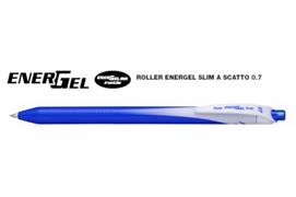 Penna sfera gel scatto pentel energel SLIM 0.7 blu BL-437