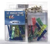 *** Mini mollettine colorate Artiglio 12pz