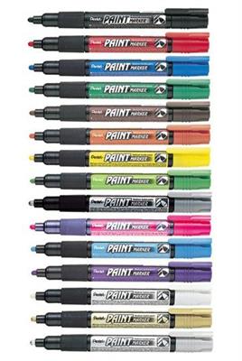 Marcatore pentel paint a vernice p.tonda 4.0 verde