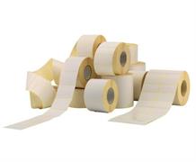 Etichetta ttr 80x25 rotolo 1500pz vellum bianca anima 40mm diam.