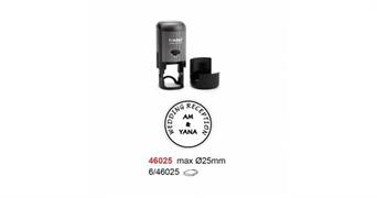 Timbro autoinchiostrante 46025 25x25mm