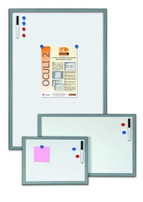 Lavagna bianca magnetica 60x90 cornice grigia lebez