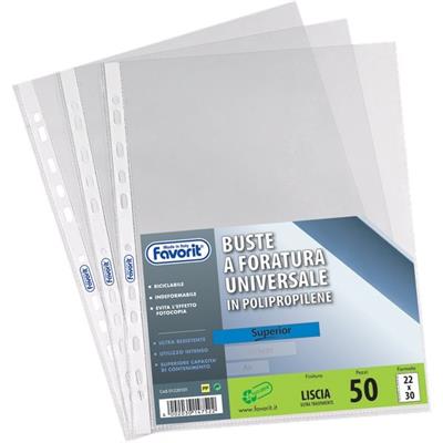 Busta favorit ppl c/fori liscia 25x35 25pz