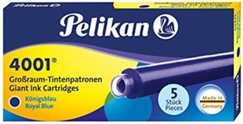 Cartucce stilo pelikan 4001 blu 5pz  GTP/5 astuccio gigante