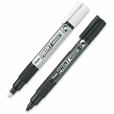 Marcatore pentel paint a vernice p.tonda 4.0 bianco
