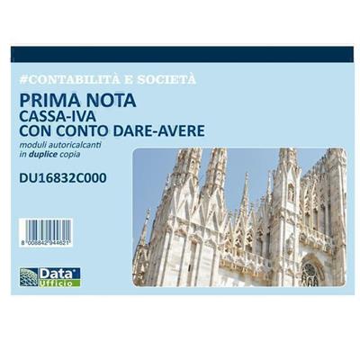 Blocco prima nota cassa/iva c/conto dare-avere 50/50copie autor.