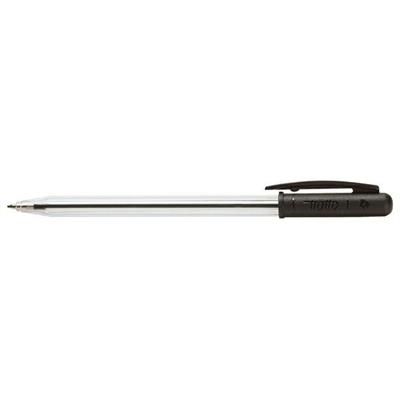 Penna sfera tratto 1 Green plastic nero