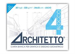 Blocco ARCHITETTO 4 24x33 liscio 220gr. 20fg.