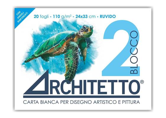 Blocco ARCHITETTO 2 24x33 ruvido 110gr. 20fg.