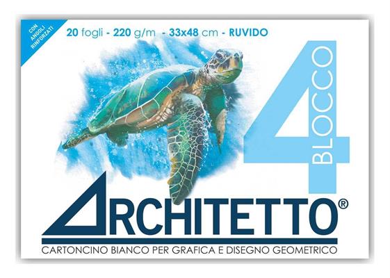 Blocco ARCHITETTO 4 33x48 ruvido 220gr. 20fg.