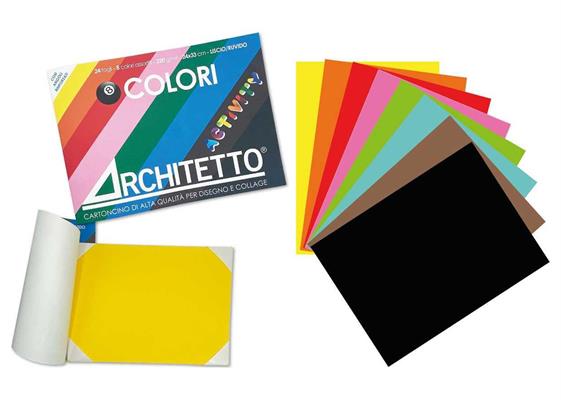 Blocco ARCHITETTO 24x33 8 colori 220gr. 24fg.