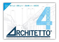 Blocco ARCHITETTO 4 33x48 liscio 220gr. 20fg.