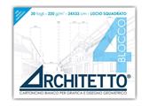 Blocco ARCHITETTO 4 24x33 liscio squadrato 220gr. 20fg.