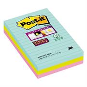 BLOCCO 90 foglietti Post-itÂ®Super Sticky RIGHE 101x152mm 4690-S