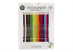 Pastelli TINTA UNITA 4mm set da 18pz. 41458