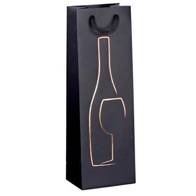 Shoppers carta Rex Sadoch 14X9X38cm portabottiglie nero