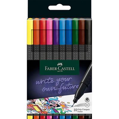 Astuccio in cartone FABER-CASTELL con 10 Grip Finepen 0,4 mm