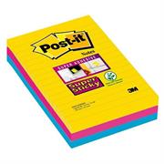 BLOCCO 90 foglietti Post-itÂ®Super Sticky RIGHE 101x152mm 4690-S