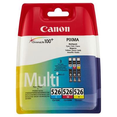 Inkjet CANON CLI-526 PACK 3 COLORI c/m/y 9ml