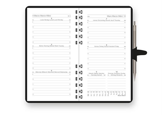 Ricambio agenda sett. INTEMPO 9x16 7034mdw spiralato  Mood 