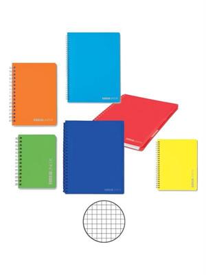 Quaderno spiralato ppl s/fori a5 TINTA UNITA 70fg. 80gr. 5mm.