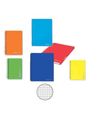 Quaderno maxi spirale ppl TINTA UNITA c/fori 5mm 120fg. 99356