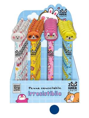 Penna a sfera cancellabile TINTA UNITA zoo 0.7 blu