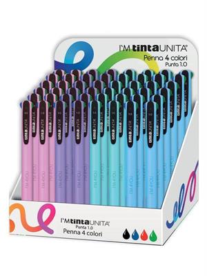 Penna a sfera 4 colori TINTA UNITA fashion